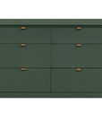 BONDI 6 DRAWER ASSEMBLED DRESSER - FOREST GREEN