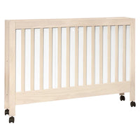 MAKI PORTABLE FOLDING CRIB WITH TODDLER BED CONVERSION KIT - WASHED NATURAL