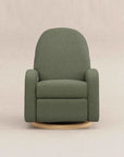 NAMI ELECTRONIC RECLINER AND SWIVEL GLIDER RECLINER WITH USB PORT - OLIVE BOUCLE WITH LIGHT WOOD BASE
