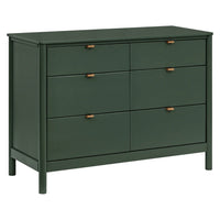BONDI 6 DRAWER ASSEMBLED DRESSER - FOREST GREEN