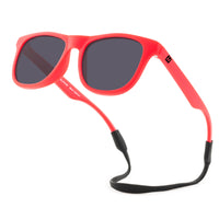 POLARIZED WAYFARER SUNGLASSES - CORAL