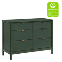 BONDI 6 DRAWER ASSEMBLED DRESSER - FOREST GREEN