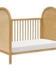 BONDI 3-IN-1 CONVERTIBLE CRIB WITH TODDER CONVERSION KIT - HONEY WITH NATURAL CANE