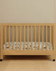MAKI PORTABLE FOLDING CRIB WITH TODDLER BED CONVERSION KIT - HONEY