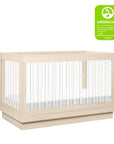 HARLOW 3-IN-1 CONVERTIBLE CRIB WITH TODDLER BED CONVERSION KIT - WASHED NATURAL/ACRYLIC