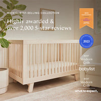 HUDSON 3-IN-1 CONVERTIBLE CRIB WITH TODDLER BED CONVERSION KIT - WASHED NATURAL