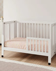 MAKI PORTABLE FOLDING CRIB WITH TODDLER BED CONVERSION KIT - WHITE