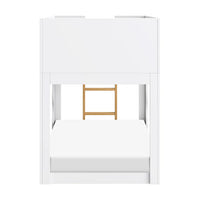 LIDO WAVE CONVERTIBLE BUNK BED - WHITE/HONEY