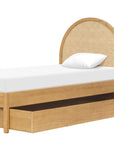 BONDI CANE TWIN BED - HONEY WITH NATURAL CANE