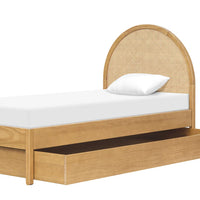 BONDI CANE TWIN BED - HONEY WITH NATURAL CANE