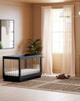 HARLOW 3-IN-1 CONVERTIBLE CRIB WITH TODDLER BED CONVERSION KIT - BLACK