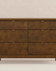 BONDI 6 DRAWER ASSEMBLED DRESSER - NATURAL WALNUT