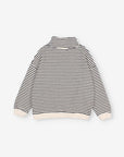 ZIP MOCKNECK STRIPED SWEATSHIRT