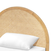 BONDI CANE TWIN BED - HONEY WITH NATURAL CANE