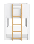 LIDO WAVE CONVERTIBLE BUNK BED - WHITE/HONEY