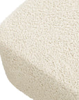 KIWI GLIDING OTTOMAN - Almond Teddy Loop with Light Wood Base