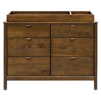 BONDI 6 DRAWER ASSEMBLED DRESSER - NATURAL WALNUT