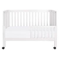MAKI PORTABLE FOLDING CRIB WITH TODDLER BED CONVERSION KIT - WHITE