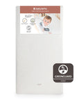Baby mattress with Babyletto branding and Greenguard Gold certification on a white background