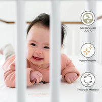 PURE CORE CRIB MATTRESS WITH HYBRID QUILTED WATERPROOF COVER