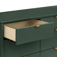 BONDI 6 DRAWER ASSEMBLED DRESSER - FOREST GREEN