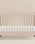 MAKI PORTABLE FOLDING CRIB WITH TODDLER BED CONVERSION KIT - WASHED NATURAL