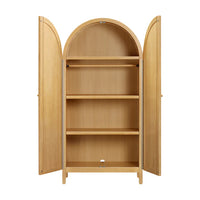 BONDI CANE ASSEMBLED ARMOIRE - HONEY