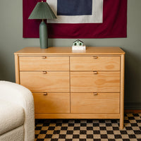 BONDI 6 DRAWER ASSEMBLED DRESSER - HONEY