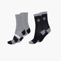 NITIS SOCKS 2 - PACK - NAVY/GREY STRIPE