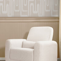 TUBA EXTRA WIDE SWIVEL GLIDER IN ECO-PERFORMANCE FABRIC - CREAM