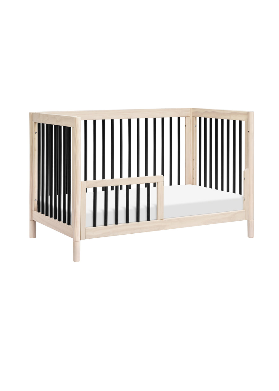 GELATO 4-IN-1 CONVERTIBLE CRIB WITH TODDLER BED CONVERSION KIT - WASHED NATURAL/BLACK
