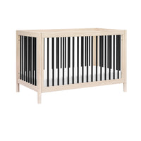 GELATO 4-IN-1 CONVERTIBLE CRIB WITH TODDLER BED CONVERSION KIT - WASHED NATURAL/BLACK
