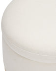 NAKA STORAGE OTTOMAN IN ECO-PERFORMANCE FABRIC - CREAM ECO-WEAVE WITH LIGHT LEGS