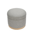 NAKA STORAGE OTTOMAN IN ECO PERFORMANCE FABRIC - GREY ECO-WEAVE