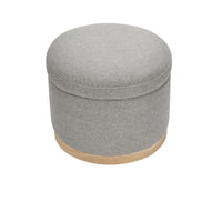 NAKA STORAGE OTTOMAN IN ECO PERFORMANCE FABRIC - GREY ECO-WEAVE