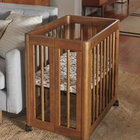 YUZU 8-IN-1 CONVERTIBLE CRIB WITH ALL AGES CONVERSION KITS - NATURAL WALNUT