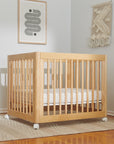 YUZU 8-IN-1 CONVERTIBLE CRIB WITH ALL AGES CONVERSION KITS - NATURAL