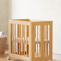 YUZU 8-IN-1 CONVERTIBLE CRIB WITH ALL AGES CONVERSION KITS - NATURAL