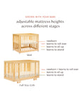 YUZU 8-IN-1 CONVERTIBLE CRIB WITH ALL AGES CONVERSION KITS - NATURAL
