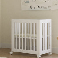 YUZU 8-IN-1 CONVERTIBLE CRIB WITH ALL AGES CONVERSION KITS - WHITE