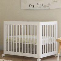 YUZU 8-IN-1 CONVERTIBLE CRIB WITH ALL AGES CONVERSION KITS - WHITE