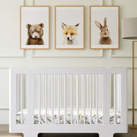 YUZU 8-IN-1 CONVERTIBLE CRIB WITH ALL AGES CONVERSION KITS - WHITE