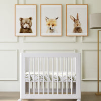 YUZU 8-IN-1 CONVERTIBLE CRIB WITH ALL AGES CONVERSION KITS - WHITE
