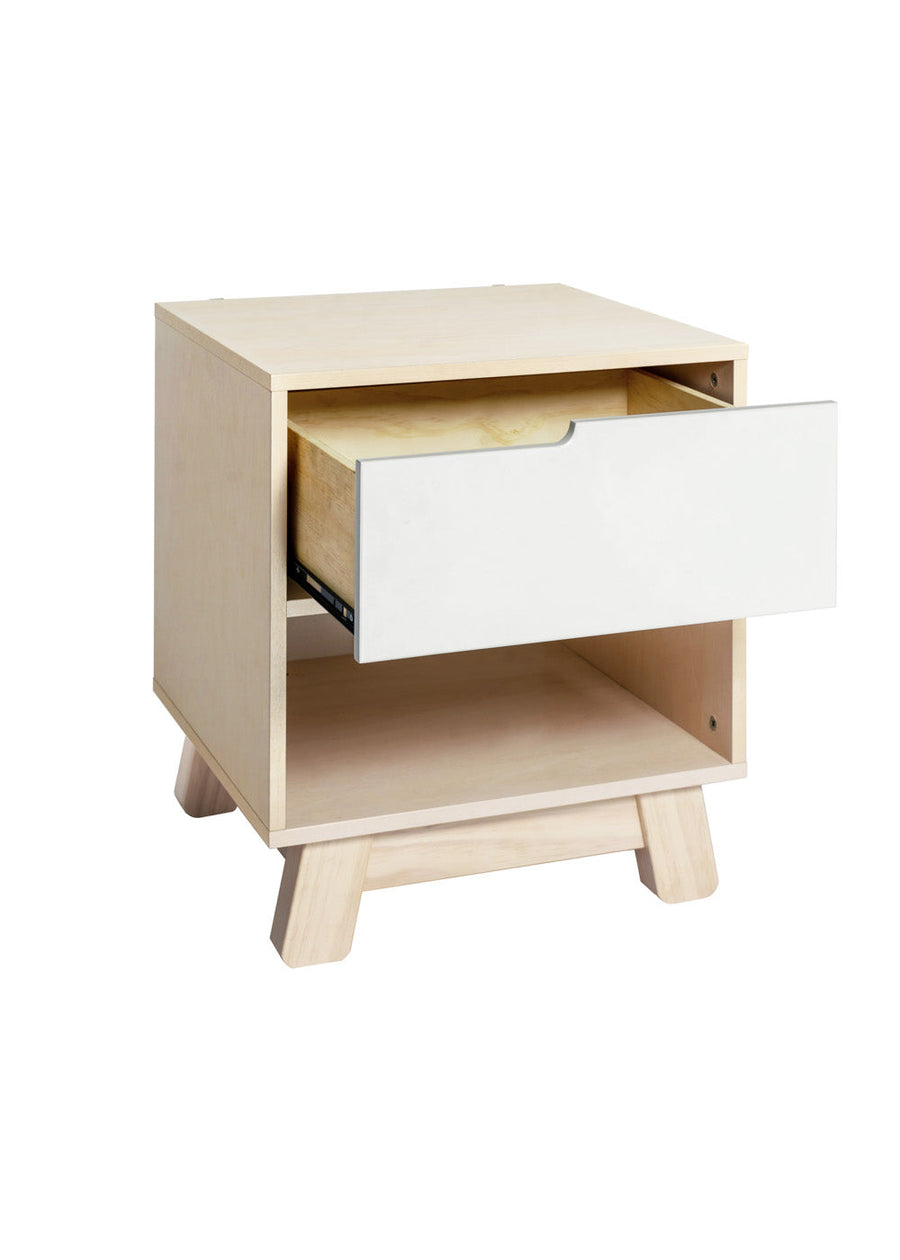 HUDSON NIGHTSTAND WITH USB PORT - WASHED NATURAL/WHITE