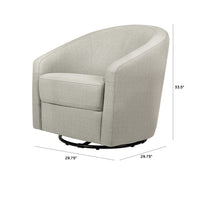 MADISON SWIVEL GLIDER IN ECO-PERFORMANCE FABRIC - GREY TWILL