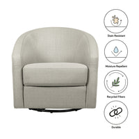 MADISON SWIVEL GLIDER IN ECO-PERFORMANCE FABRIC - GREY TWILL