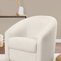 MADISON SWIVEL GLIDER IN ECO-PERFORMANCE FABRIC - NATURAL TWILL