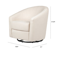 MADISON SWIVEL GLIDER IN ECO-PERFORMANCE FABRIC - NATURAL TWILL