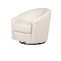 MADISON SWIVEL GLIDER IN ECO-PERFORMANCE FABRIC - NATURAL TWILL