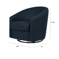 MADISON SWIVEL GLIDER IN ECO-PERFORMANCE FABRIC - NAVY TWILL